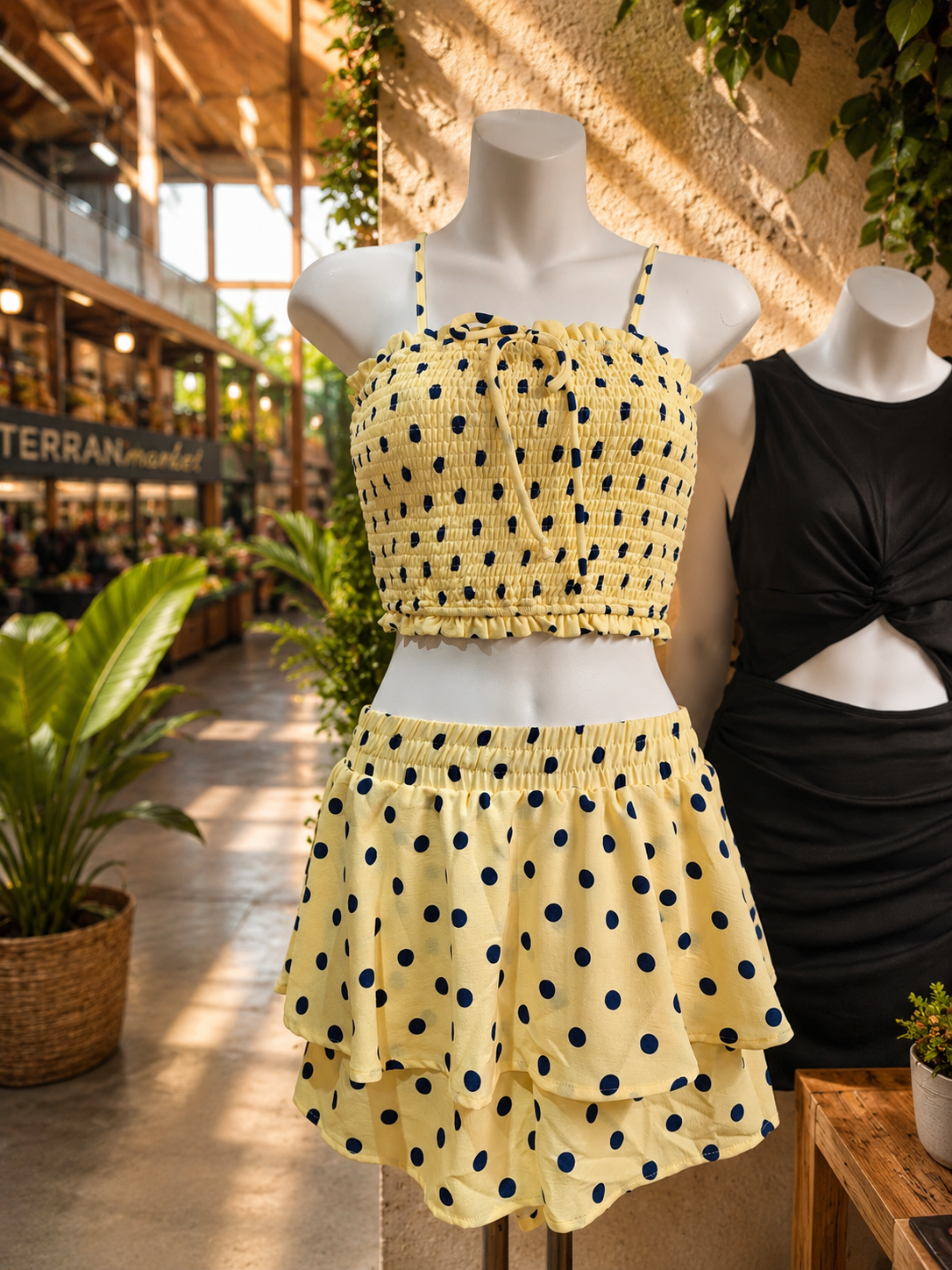Yellow Polka Dot Outfit